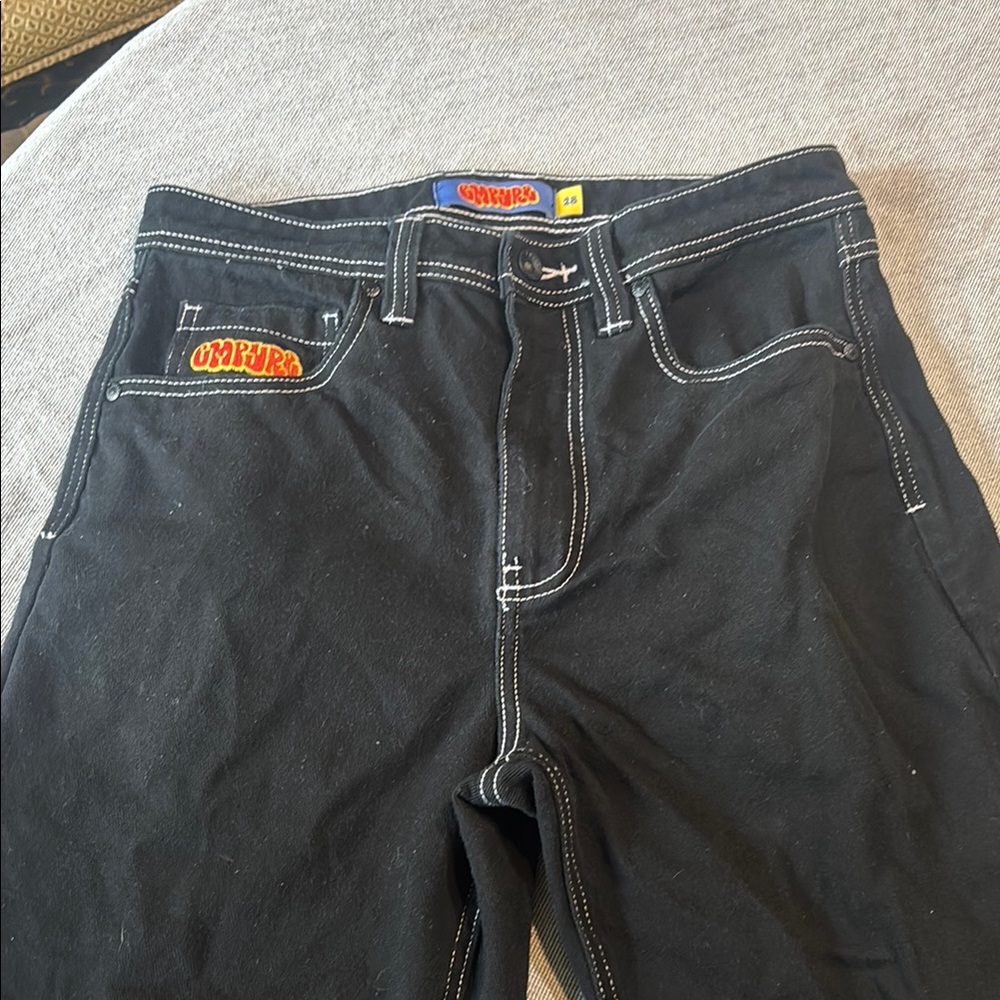 Empyre Black Relaxed Jeans with Contrast Stitching